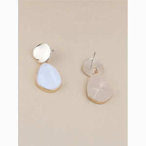 3/$30 Gold Marble Acrylic Drop Statement Earrings